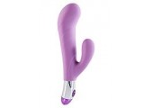Фиолетовый вибратор Lovely Vibes G-spot Twin - 20 см.