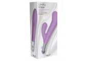 Фиолетовый вибратор Lovely Vibes G-spot Twin - 20 см.