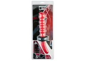 Красный двусторонний фигурный вибратор - 30 см.