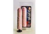 Телесная насадка на трусики Harness с коннектором - 21,6 см.