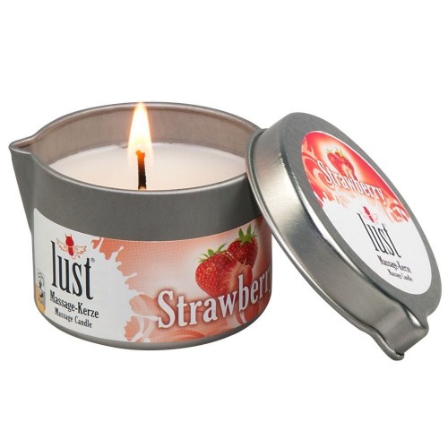 Массажная свеча LUST Strawberry - 50 мл.