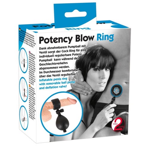 Кольцо для пениса Potency Blow с подкачкой 