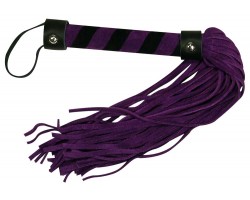 Фиолетовая замшевая плётка Bad Kitty Lila - 38 см.