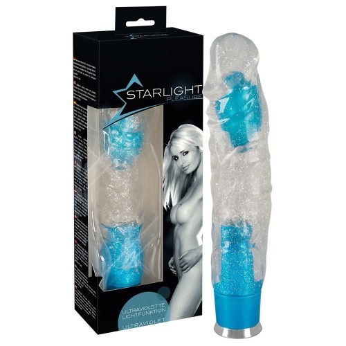 Вибратор-фаллос с блёстками Starlight Pleasure - 24 см.