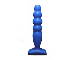Синий анальный стимулятор Large Bubble Plug - 14,5 см.