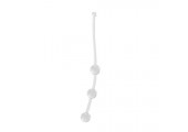 Прозрачная анальная цепочка JAMMY JELLY ANAL 3 BEADS CRYSTALL - 15 см.