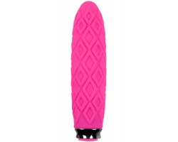 Перезаряжаемый розовый вибромассажер Luxe Compact Vibe Princess - 10,8 см.