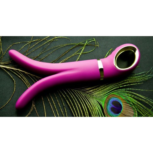Розовый анатомический вибромассажер Fun Toys Gvibe 2 - 18 см.