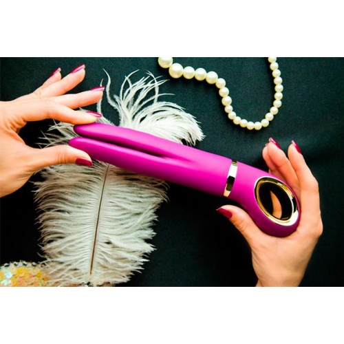 Розовый анатомический вибромассажер Fun Toys Gvibe 2 - 18 см.