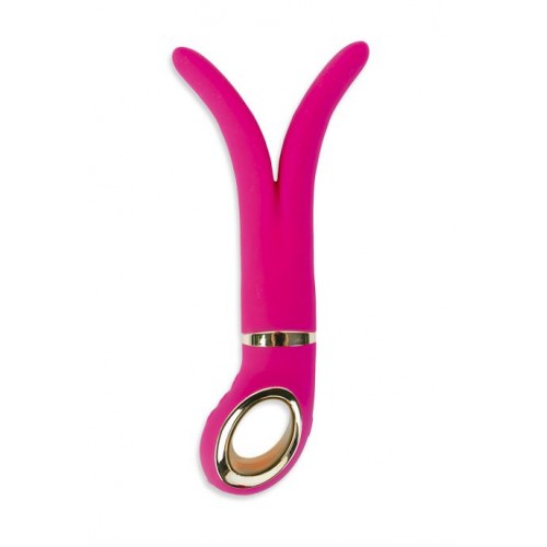Розовый анатомический вибромассажер Fun Toys Gvibe 2 - 18 см.