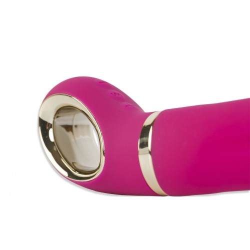 Розовый анатомический вибромассажер Fun Toys Gvibe 2 - 18 см.