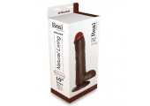 Коричневый фаллоимитатор REALISTIC DILDO REAL RAPTURE на присоске - 28,5 см.