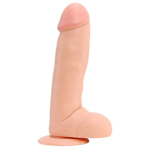Телесный фаллоимитатор REALISTIC DILDO REAL RAPTURE на присоске - 31,3 см.