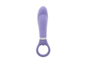 Фиолетовый анальный вибромассажёр GOOD VIBES RING-G BULBED - 15,5 см.