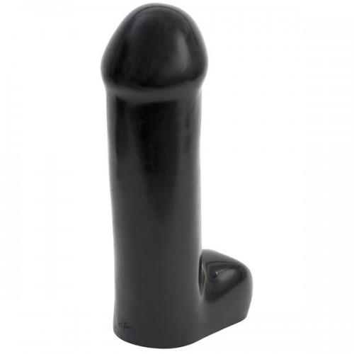 Большой черный фаллоимитатор Giant Cock With Balls - 28 см.