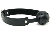 Чёрный пластиковый кляп-шар Breathable Ball Gag