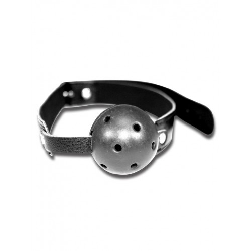 Чёрный пластиковый кляп-шар Breathable Ball Gag