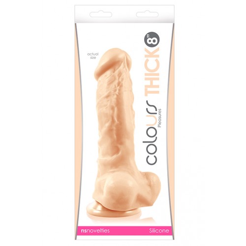 Большой фаллоимитатор Colours Pleasures Thick 8  Dildo - 23,8 см.