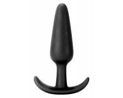 Чёрная анальная втулка The Cork Small - 10 см.