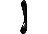 Чёрный силиконовый вибратор BOOM Elm Black - 22 см.
