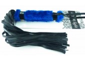 Нежная плеть с синим мехом BDSM Light - 43 см.