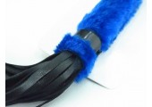 Нежная плеть с синим мехом BDSM Light - 43 см.