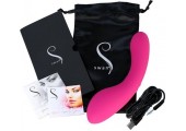 Многофункциональный двусторонний вибромассажер Swan Wand Recharge - 23,5 см.