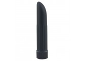 Чёрный классический вибратор AQUA SILK LADYFINGER BLACK - 12 см.
