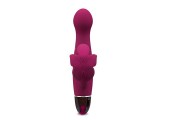 Бордовый вибромассажёр с клиторальной бабочкой LOTUS FLUTTER BERRY -  15,8 см.