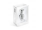 Серебристый анальный плаг с винтовым рельефом ANNI Ano silver plated T1 - 5 см.
