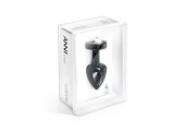 Чёрный анальный плаг Anni R Butterfly Black T2 Crystal - 7,5 см.