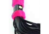 Нежная плеть с розовым мехом BDSM Light - 43 см.