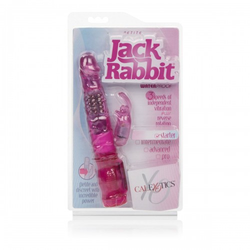 Розовый вибромассажер Petite Jack Rabbit 