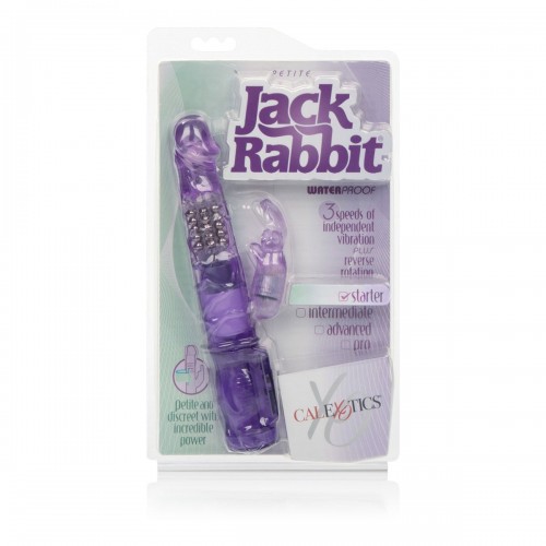 Фиолетовый вибромассажер Petite Jack Rabbit