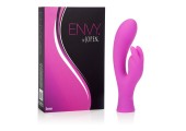 Перезаряжаемый вибратор со стимулятором клитора Envy 7 - 18,5 см.