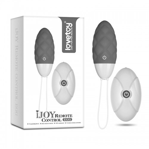 Чёрное виброяйцо iJoy remote control egg