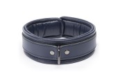 Тёмно-синий кожаный ошейник с поводком DARKER LIMITED COLLECTION COLLAR   CHAIN