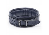 Тёмно-синий кожаный ошейник с поводком DARKER LIMITED COLLECTION COLLAR   CHAIN