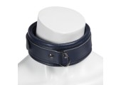Тёмно-синий кожаный ошейник с поводком DARKER LIMITED COLLECTION COLLAR   CHAIN
