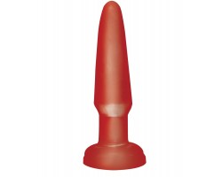 Красная анальная пробка Beginners Butt Plug - 10,9 см.