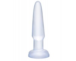 Прозрачная анальная пробка Beginners Butt Plug - 10,9 см.