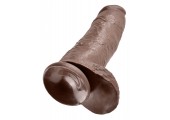 Коричневый фаллоимитатор-гигант 12  Cock with Balls - 30,5 см.