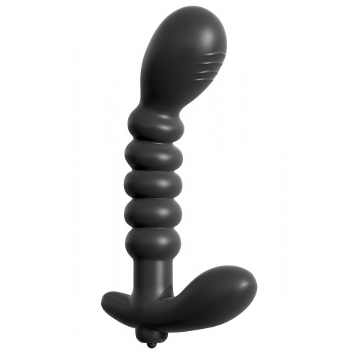 Анальный вибромассажер Ribbed Prostate Vibe - 15,2 см.