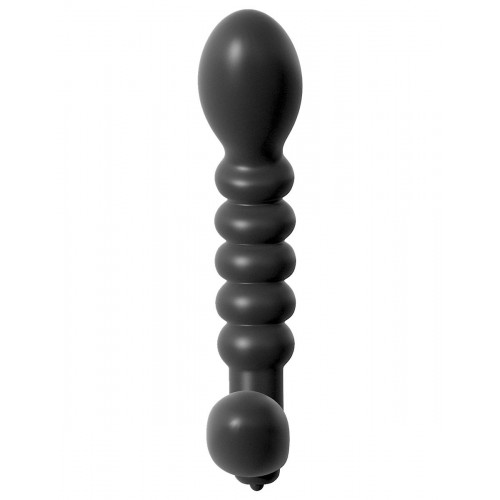 Анальный вибромассажер Ribbed Prostate Vibe - 15,2 см.