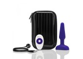 Фиолетовая анальная вибропробка с 3 источниками вибрации TRIO REMOTE CONTROL PLUG  PURPLE - 13,5 см.