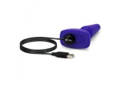 Фиолетовая анальная вибропробка с 3 источниками вибрации TRIO REMOTE CONTROL PLUG  PURPLE - 13,5 см.