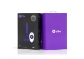 Фиолетовая анальная вибропробка с 3 источниками вибрации TRIO REMOTE CONTROL PLUG  PURPLE - 13,5 см.