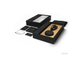 Чёрный вибратор для пар Tiani 24K Obsidian Black с декором из золота 