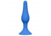 Синяя анальная пробка Slim Anal Plug Medium - 11,5 см.