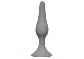 Серая анальная пробка Slim Anal Plug Medium - 11,5 см.